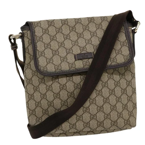 Beige Canvas Gucci Messenger Bag