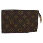 Brown Canvas Louis Vuitton Pouch