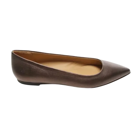 Brown Leather UGG Flats