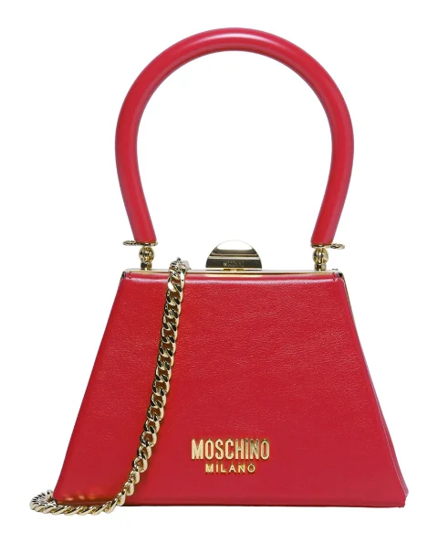 Red Leather Moschino Handbag