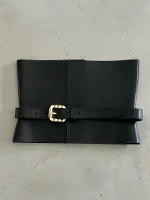 Black Leather Balmain Belt