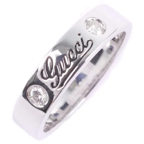Silver White Gold Gucci Ring