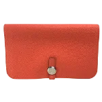 Orange Leather Hermès Wallet