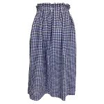 Blue Cotton Mother of Pearl Skirt