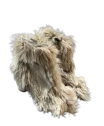 Beige Fur Maison Margiela Boots