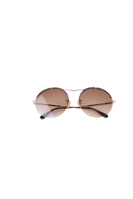 Brown Metal Tom Ford Sunglasses