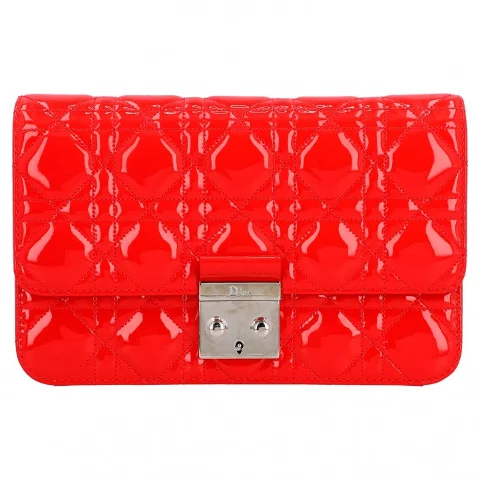 Red Leather Dior Crossbody Bag