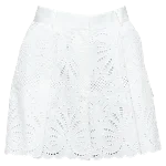 White Cotton Self Portrait Shorts