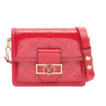 Red Leather Louis Vuitton Dauphine