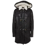 Black Leather Louis Vuitton Coat