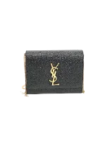 Black Leather Yves Saint Laurent Crossbody Bag