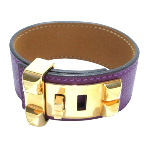 Purple Leather Hermès Bracelet