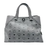 Grey Leather MCM Handbag