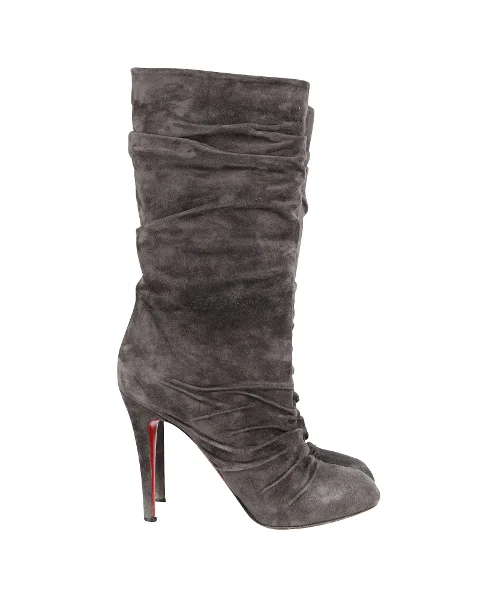 Grey Suede Christian Louboutin Boots