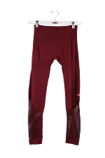 Burgundy Polyester Adidas Pants