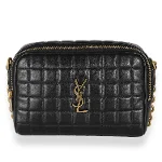 Black Leather Yves Saint Laurent Crossbody Bag