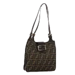 Brown Canvas Fendi Crossbody Bag