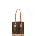 Brown Canvas Louis Vuitton Bucket Bag