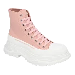 Pink Canvas Alexander McQueen Boots