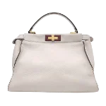 White Leather Fendi Peekaboo