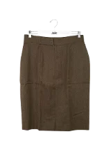 Brown Wool Max Mara Skirt