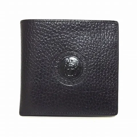 Black Leather Versace Wallet