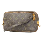 Brown Canvas Louis Vuitton Pochette Marly Bandouliere