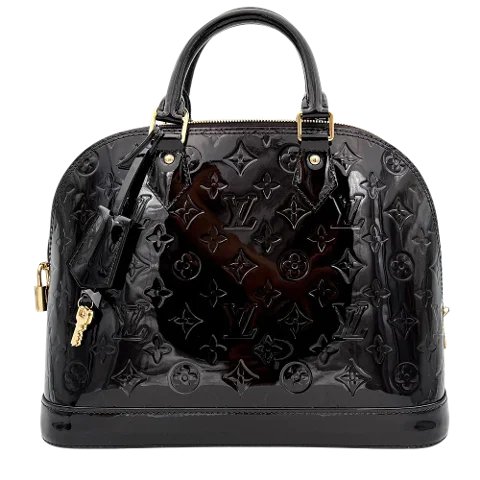 Burgundy Leather Louis Vuitton Alma