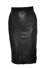 Black Leather DKNY Skirt