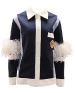 Navy Polyester Miu Miu Jacket