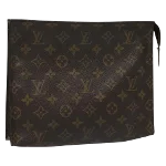 Brown Canvas Louis Vuitton Poche Toilette