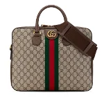 Beige Fabric Gucci Briefcase