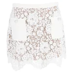 White Polyester Self Portrait Skirt