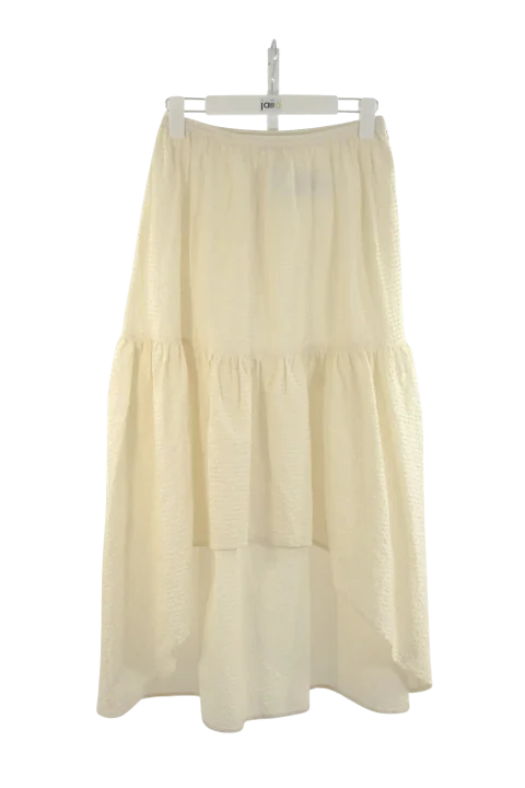 White Cotton Maje Skirt