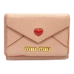 Pink Leather Miu Miu Wallet