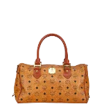 Brown Canvas MCM Handbag