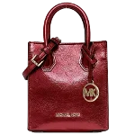 Red Leather Michael Kors Handbag