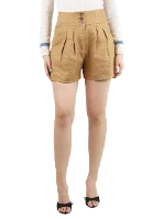 Brown Linen Veronica Beard Shorts