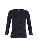 Navy Cotton Sandro Cardigan