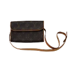 Brown Leather Louis Vuitton Florentine Pochette