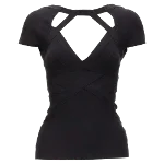 Black Fabric Hervé Léger Top