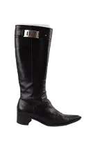 Black Leather Dior Boots