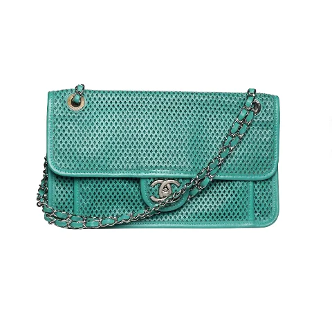 Blue Leather Chanel Flap Bag