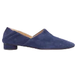 Navy Leather The Row Flats