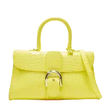 Yellow Leather Delvaux Handbag
