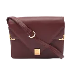 Burgundy Leather Cartier Shoulder Bag