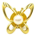 Gold Yellow Gold Mikimoto Brooch