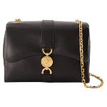 Black Leather Versace Shoulder Bag