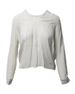 White Silk Maje Top