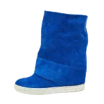 Blue Suede Casadei Boots